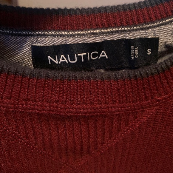 Burgundy Nautica Long Sleeves Shirt Small - Picture 3 of 3
